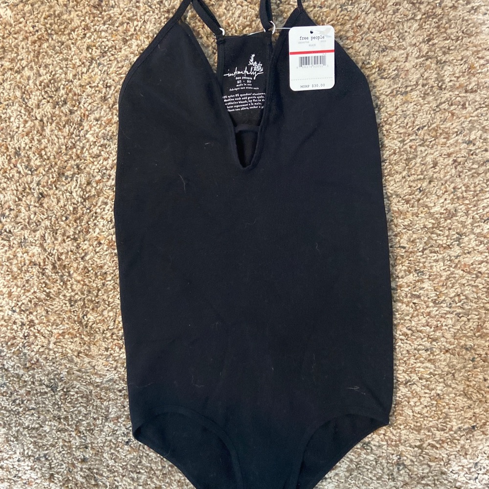 Free people simplistic black bodysuit